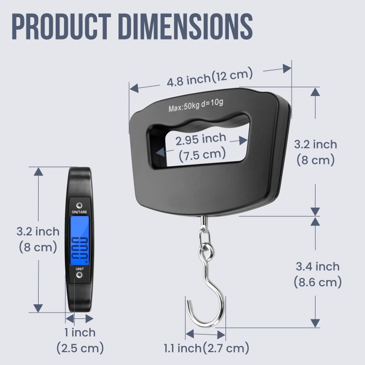 GENERICO - BÁSCULA DIGITAL COLGANTE PARA EQUIPAJE