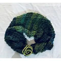 AMG ACCESORIOS - CAPA TIPO MANGA DE LANA NATURAL TEJIDA A MANO DISEÑO EXCLUSIVO