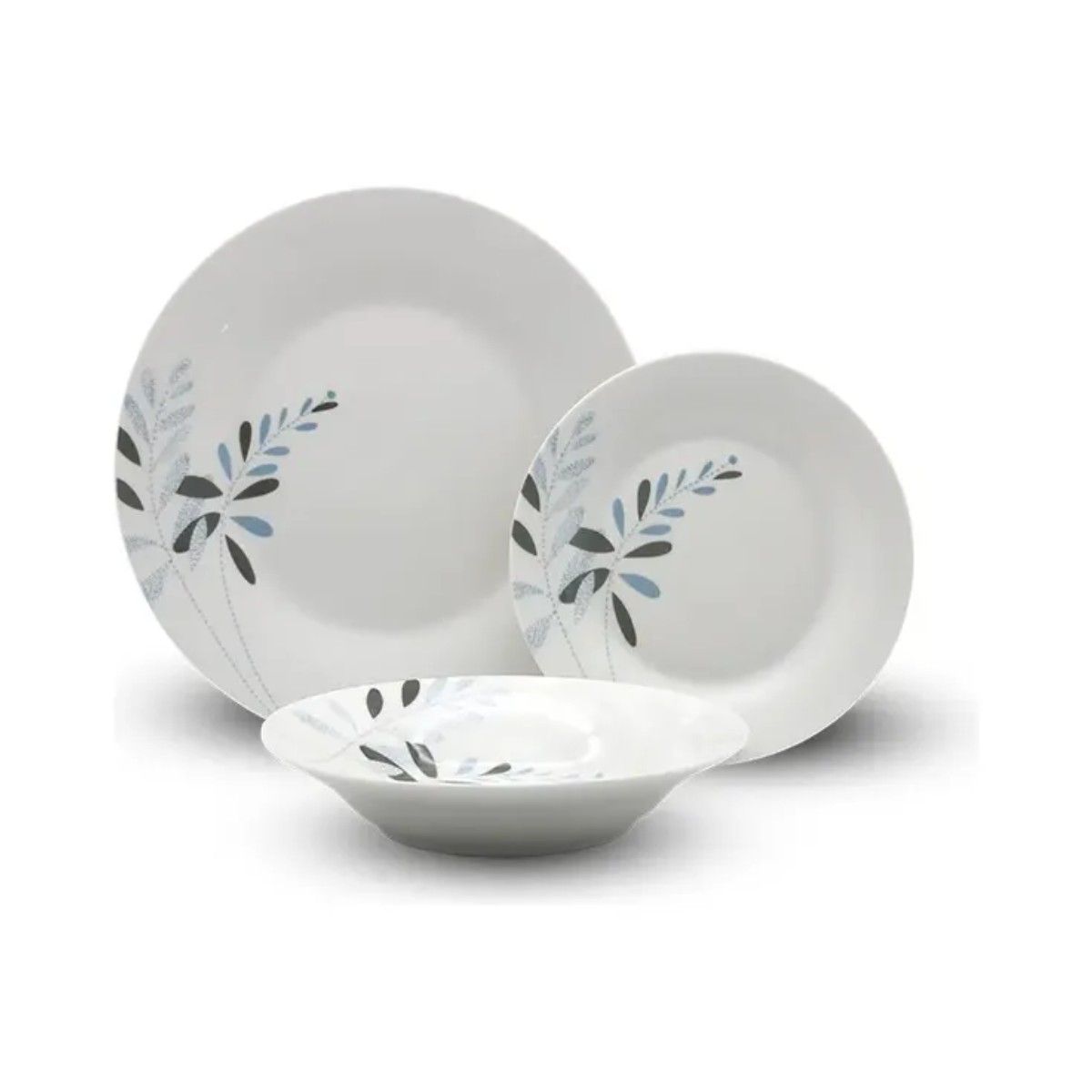 GENERICO - Vajilla Porcelana 18 Piezas Diseño Roberta - Doral Roberta Hojas BELUG