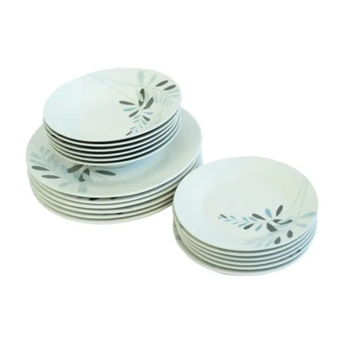 GENERICO - Vajilla Porcelana 18 Piezas Diseño Roberta - Doral Roberta Hojas BELUG