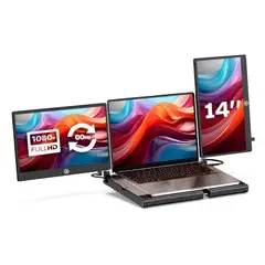 ASIAQUALITY - Monitor Portatil Para Notebook 14 60hz Fhd Rotacion 360°