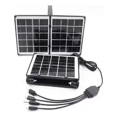 GENERICO - Panel solar fotovoltaico portátil 5V 4W carga Tipo C USB Micro