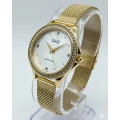 QYQ - RELOJ MARCA C80A-004PY MUJER ANALOGO METAL DORADO