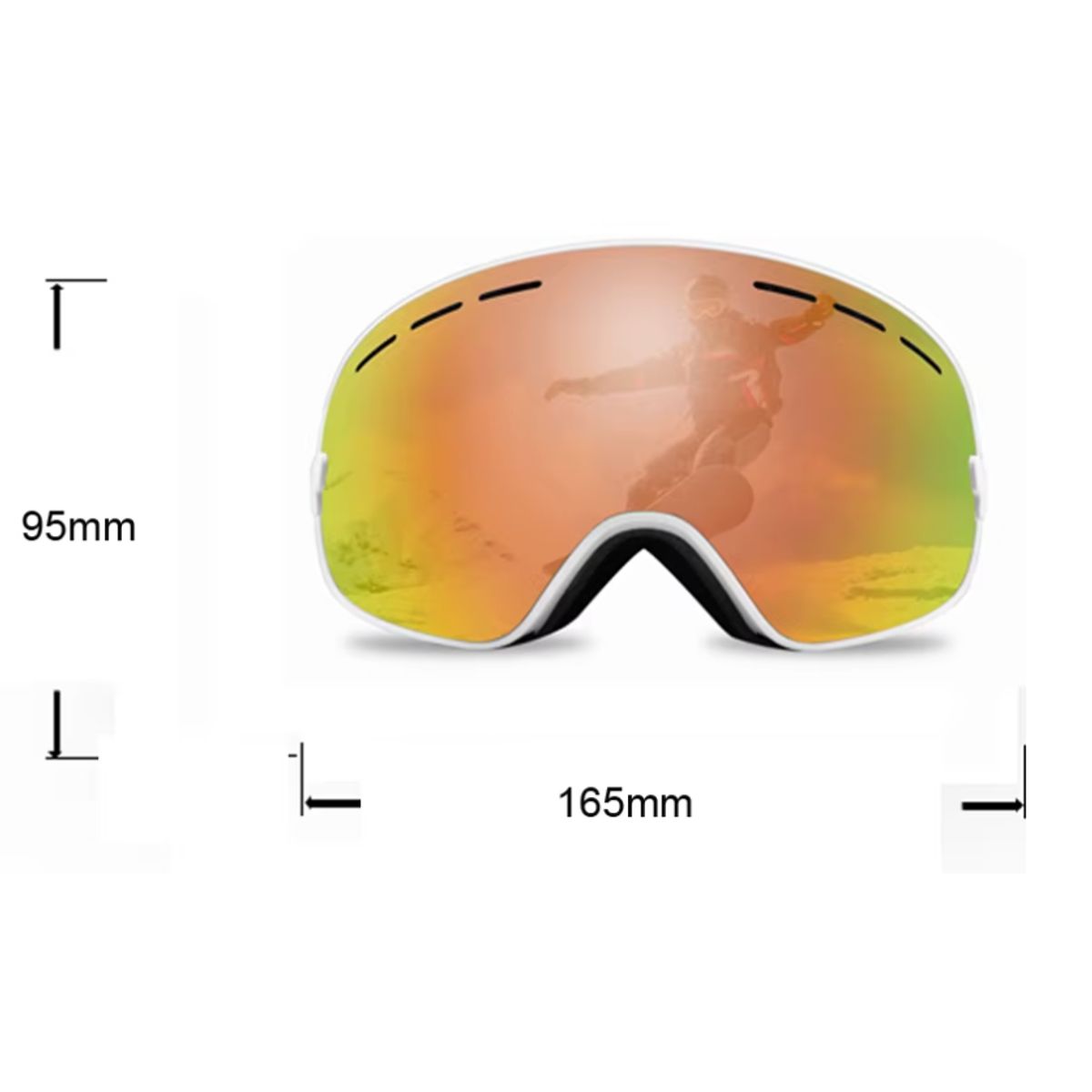 GENERICO - Antiparras Ski Snowboard Sport Ultra Vision Tornasol