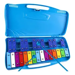 GENERICO - Metalófono cromático de 25 notas instrumento de percusión color Azul