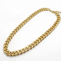 GENERICO - COLLAR GRUESO DORADO ELEGANTE DE MUJER CON BAÑO DE ORO