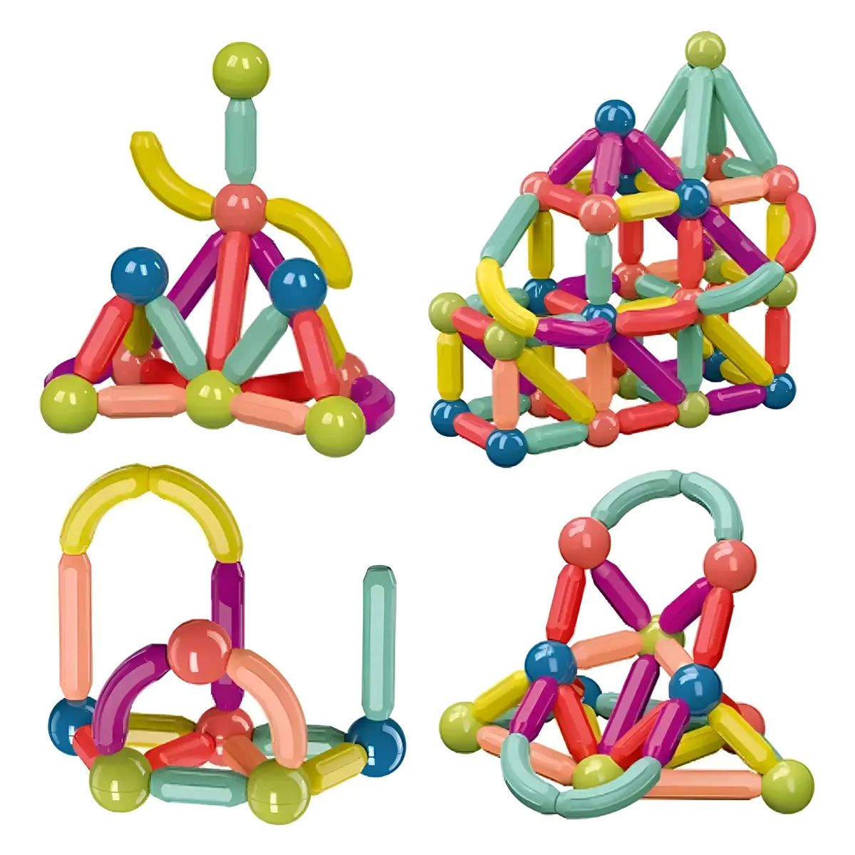 GENERICO - Magnetic Sticks Bloques Para Armar Magnéticos 36 Piezas