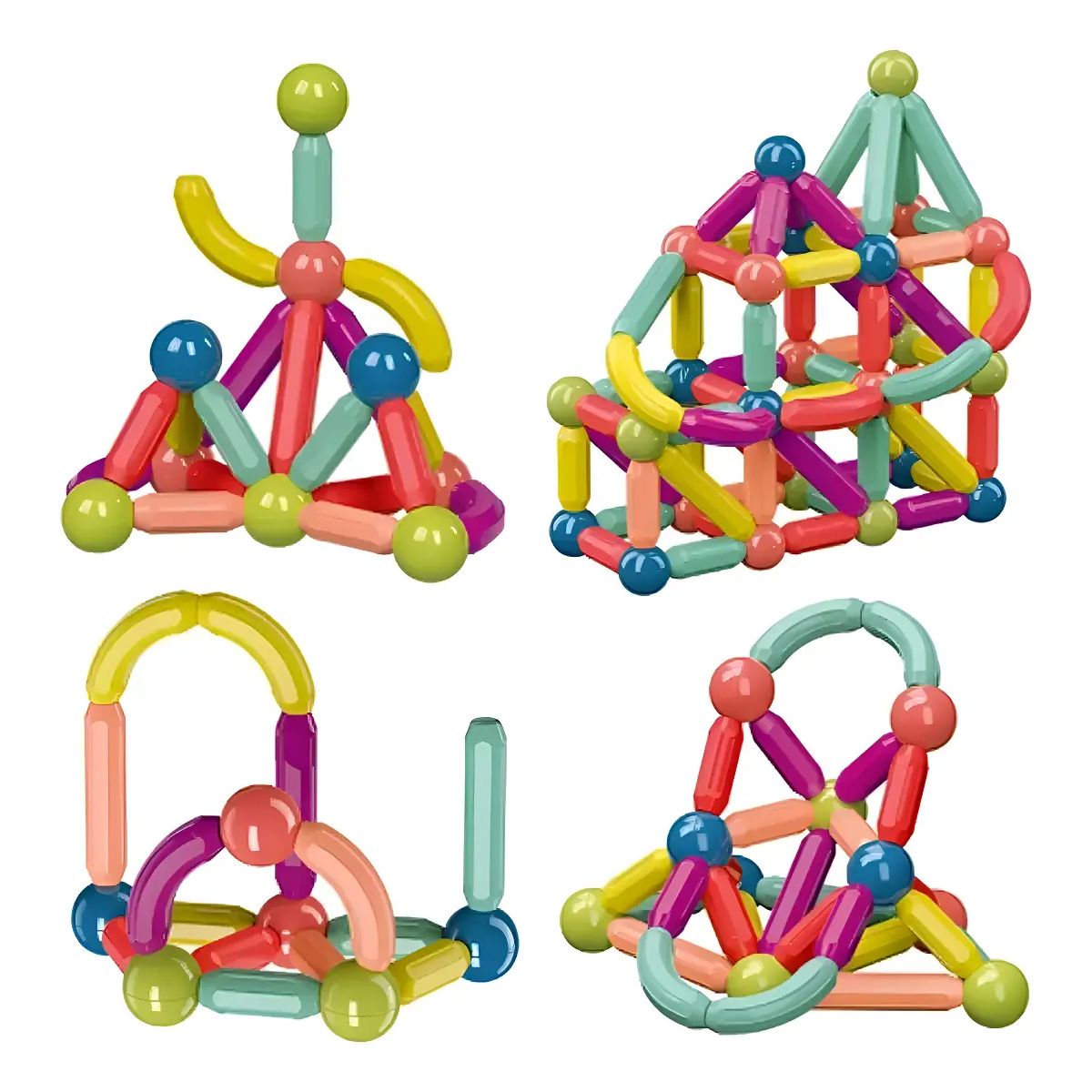 GENERICO - Magnetic Sticks Bloques Para Armar Magnéticos 36 Piezas