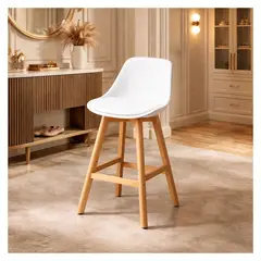 GENERICO - Pack 2 Taburetes Tulip 65cm Asiento Bajo