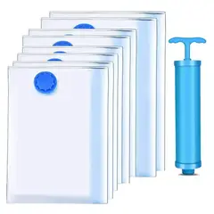 GENERICO - 8 Unidad Bolsas Organizadoras Al Vacio Con Bomba Manual