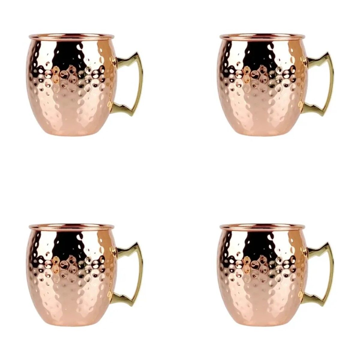 GENERICO - Vasos Cobre Set De 4 Moscow Mule Coctel 60ml Cantina Cobre BELUG