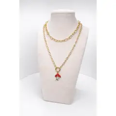 GENERICO - COLLAR DUO DORADO DE MUJER BAÑO DE ORO