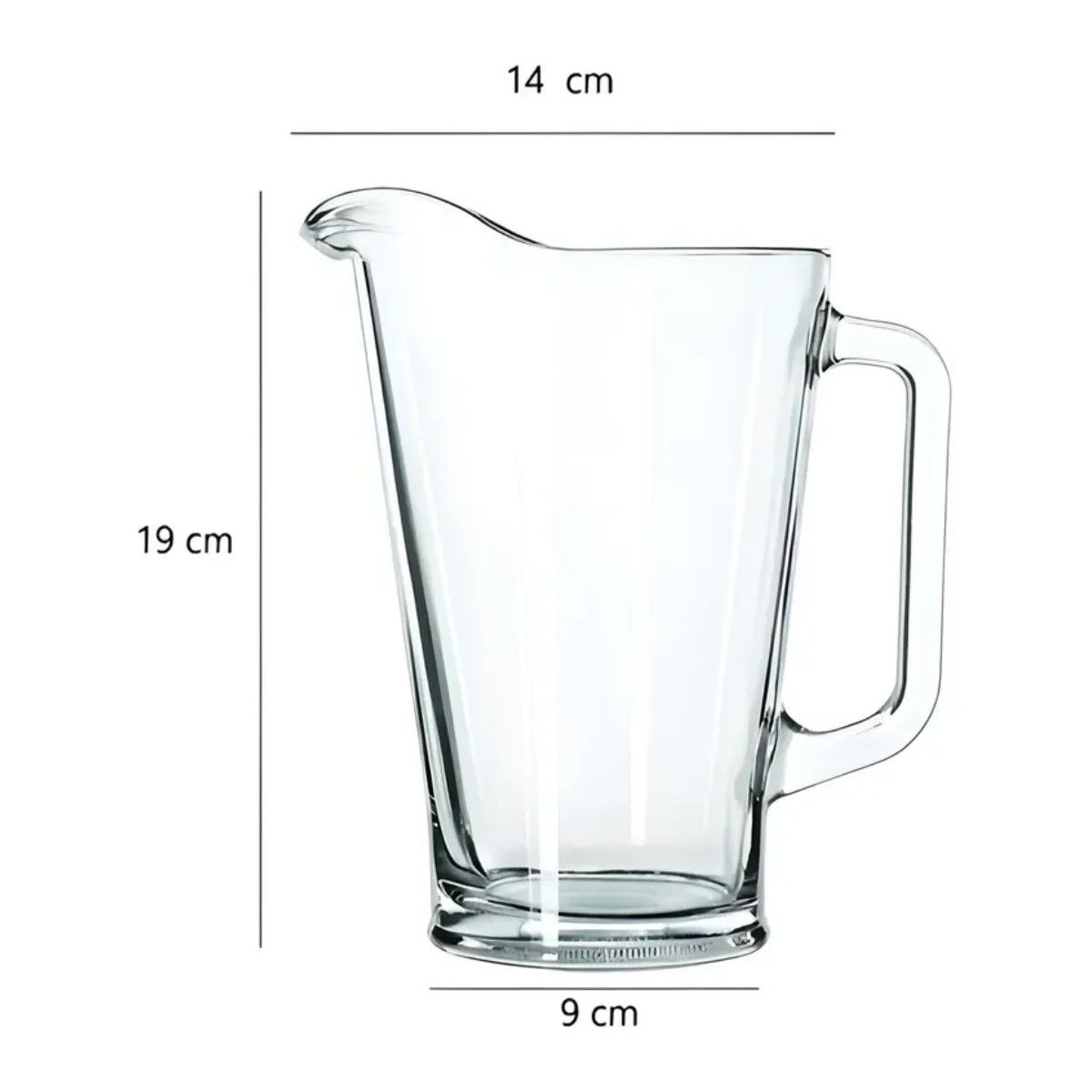 GENERICO - Jarra Pitcher Vidrio 1,77L Crisa Para Jugo Agua Limonada Bebida BELUG