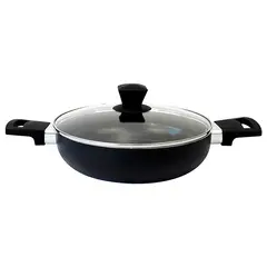 DORAL - ARROCERA LOMBARDI CON TAPA DE VIDRIO 26 CM NEGRO