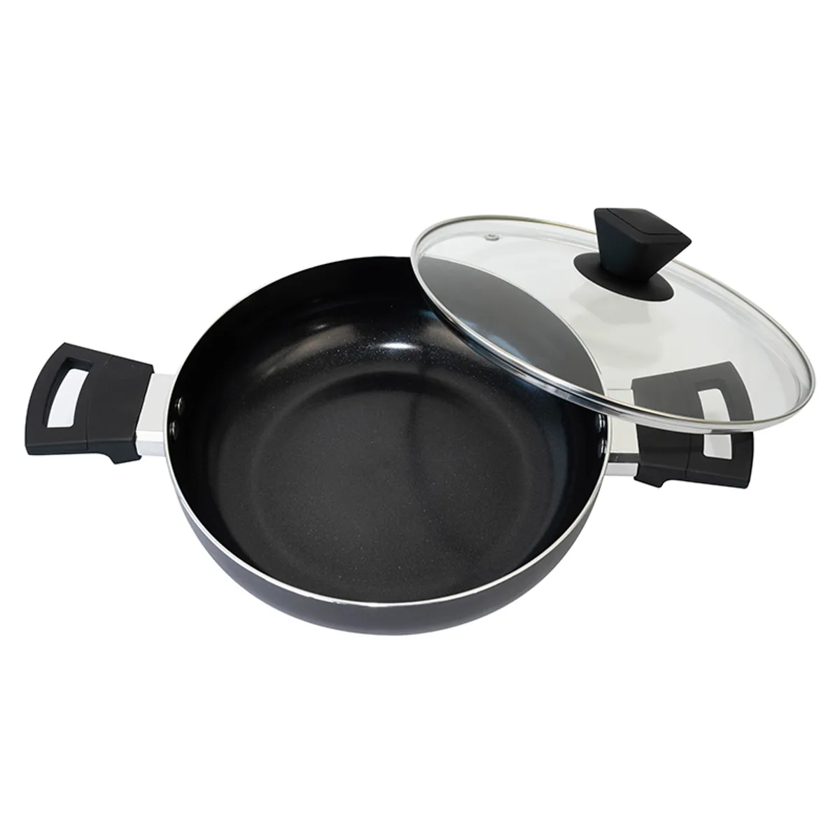 DORAL - ARROCERA LOMBARDI CON TAPA DE VIDRIO 26 CM NEGRO DORAL