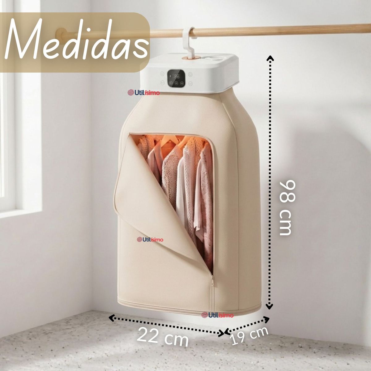 LINE - Secadora Ropa Portátil Compacto Eléctrico Bajo Consumo 900W - 1000W