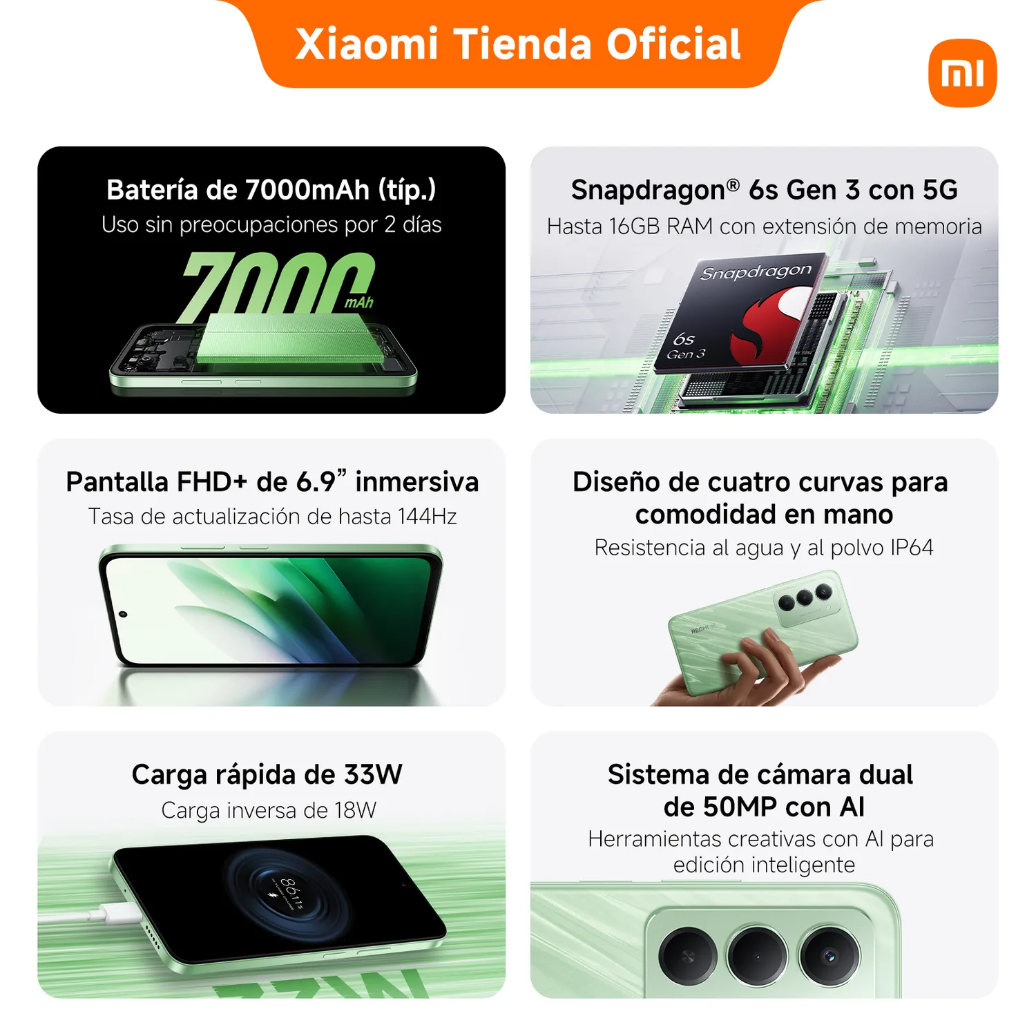 XIAOMI REDMI 15 5G Negro Medianoche 8GB + 256GB | Falabella Chile