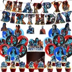 GENERICO - Kit Cumpleaños Avatar Decoracion Completa Globos Banner