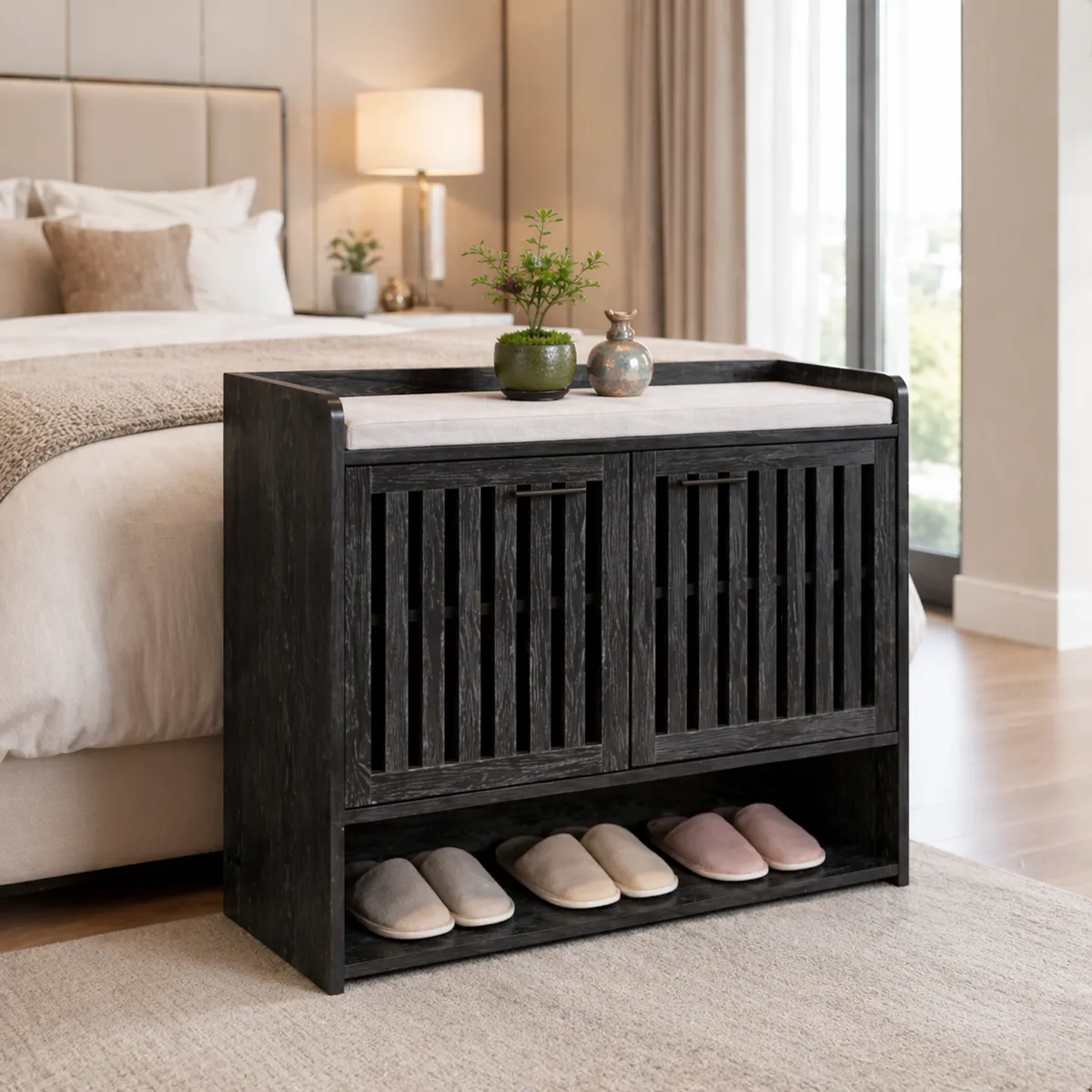 SPACE HOME - Mueble Zapatero 16 Pares Estilo Moderno y Practico