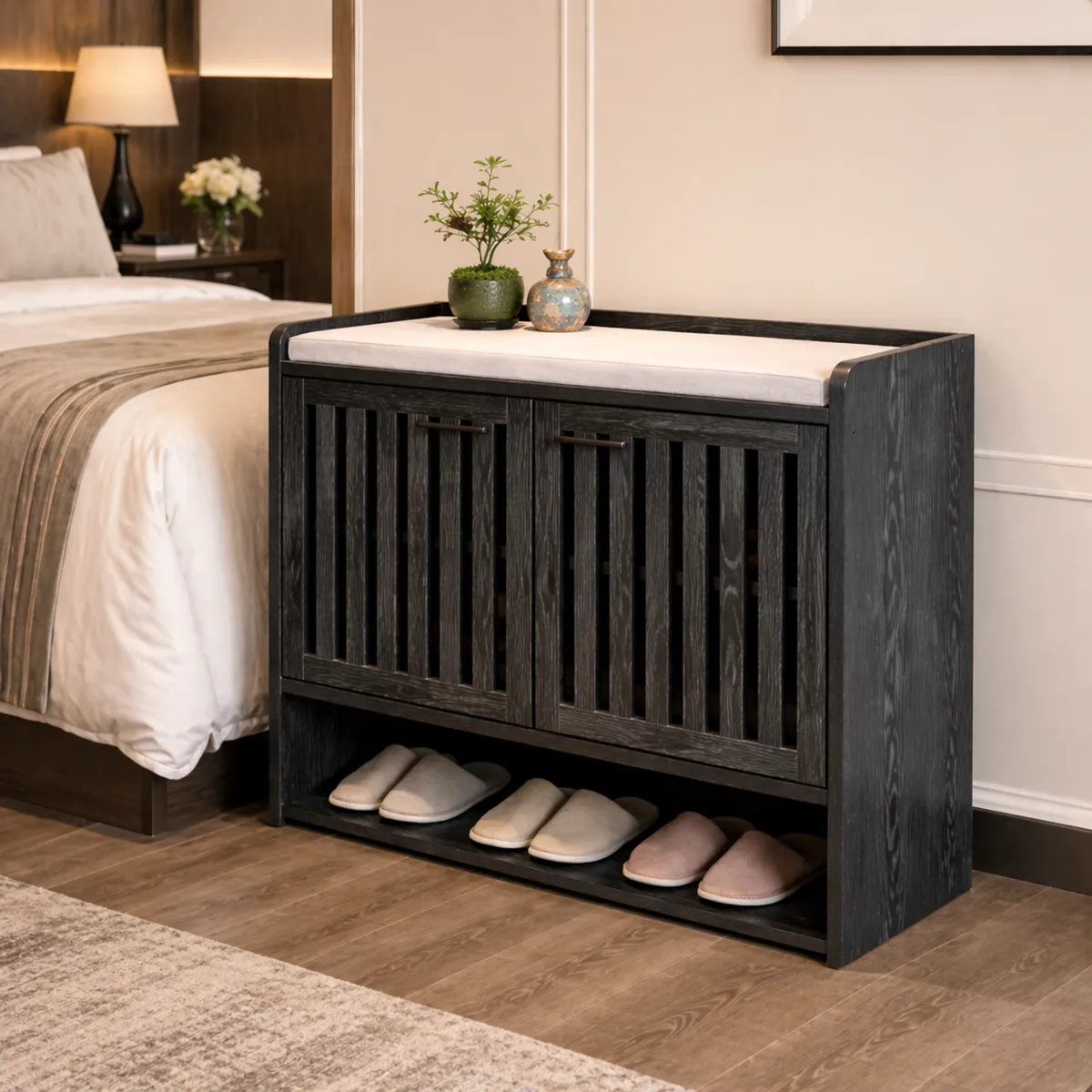 SPACE HOME - Mueble Zapatero 16 Pares Estilo Moderno y Practico