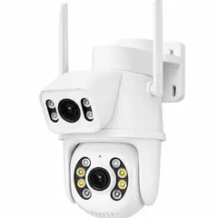 TASBEL - Camara De Seguridad Doble Lente IP Wifi Exterior Interior Ideal para negocios