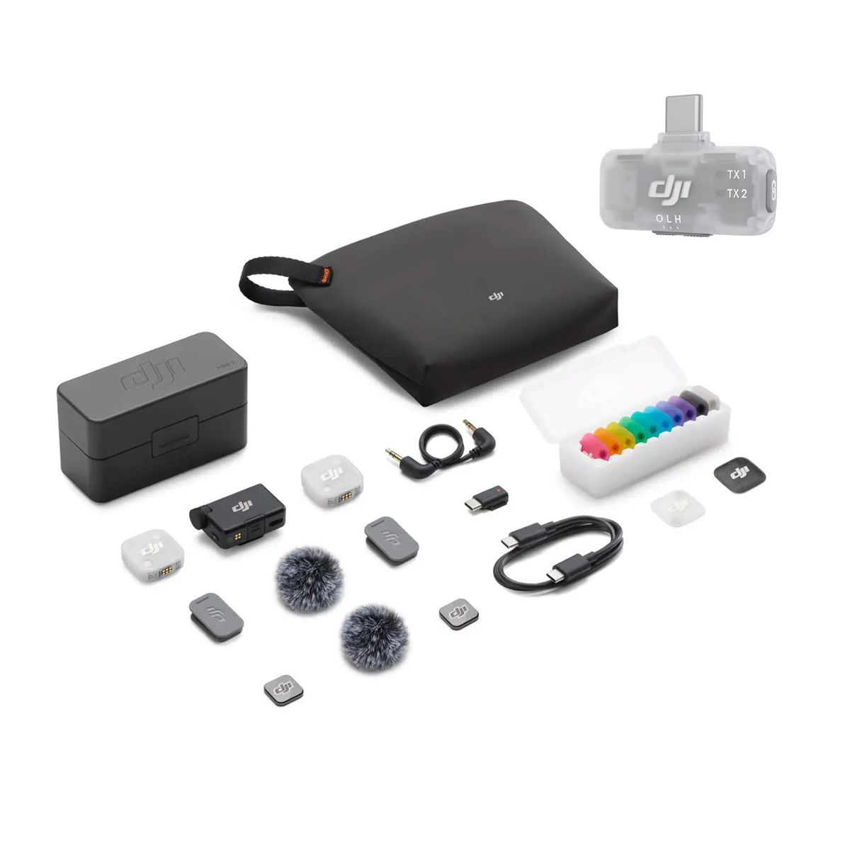 DJI - Micrófono DJI Mic Mini 2 (2TX + 1RX + Estuche de carga) + Receptor Móvil