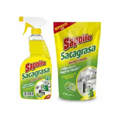 SAPOLIO - Limpiador Antigrasa Gatillo 650 + Repuesto 500 Ml