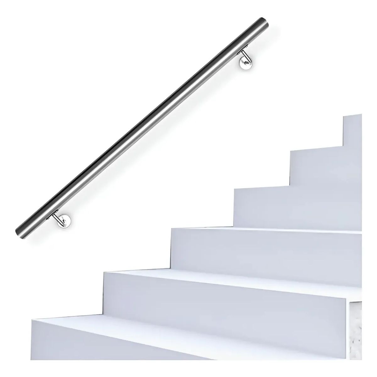 Pasamanos De Acero Inoxidable,pasamanos Para Escaleras,100cm +tornillo, marca KUANGYE - Foto Principal