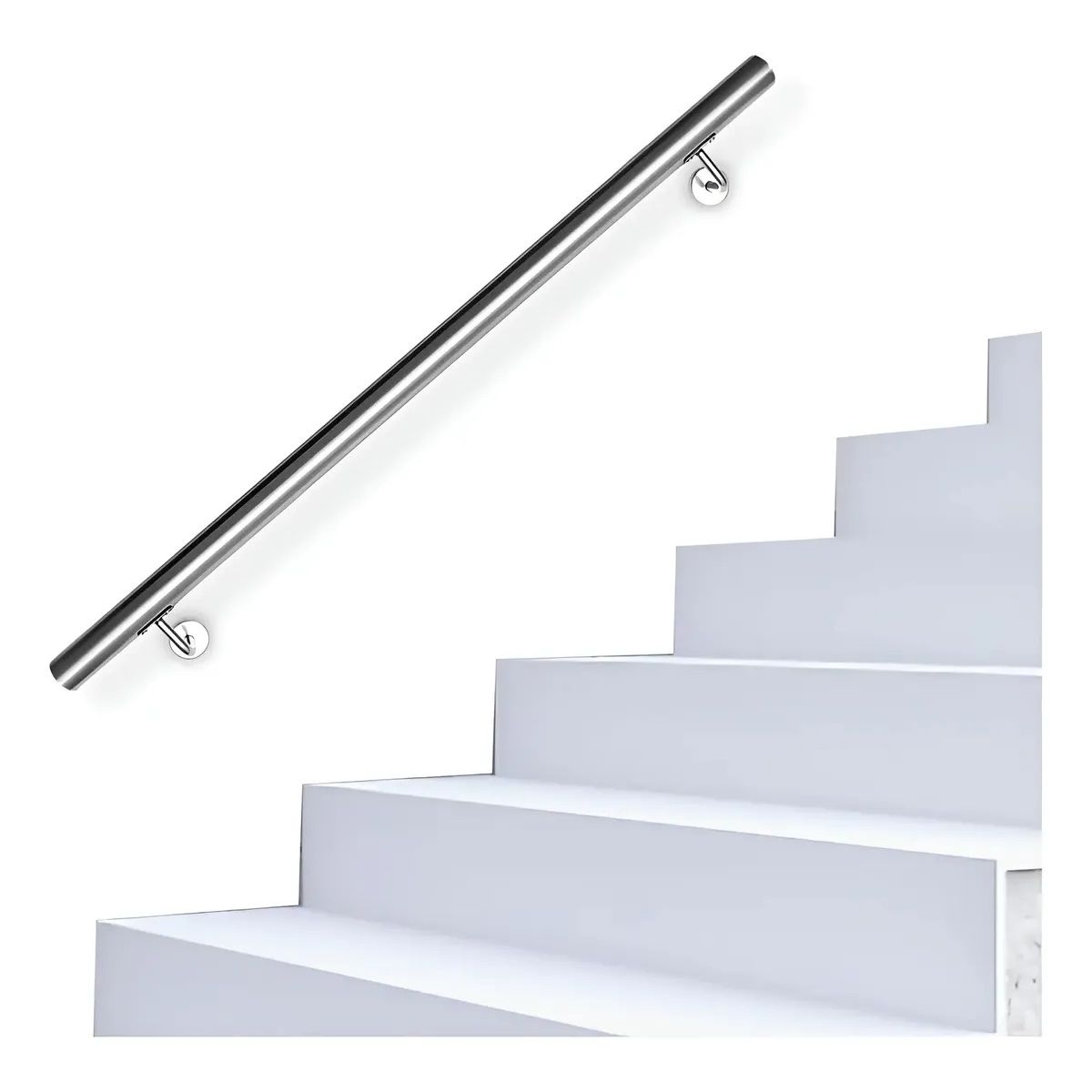Pasamanos De Acero Inoxidable,pasamanos Para Escaleras,100cm +tornillo, marca KUANGYE - Foto Principal