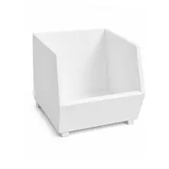 DECORACION CREATIVA - Caja Apilable Exa Base madera lacada Blanca Apilable