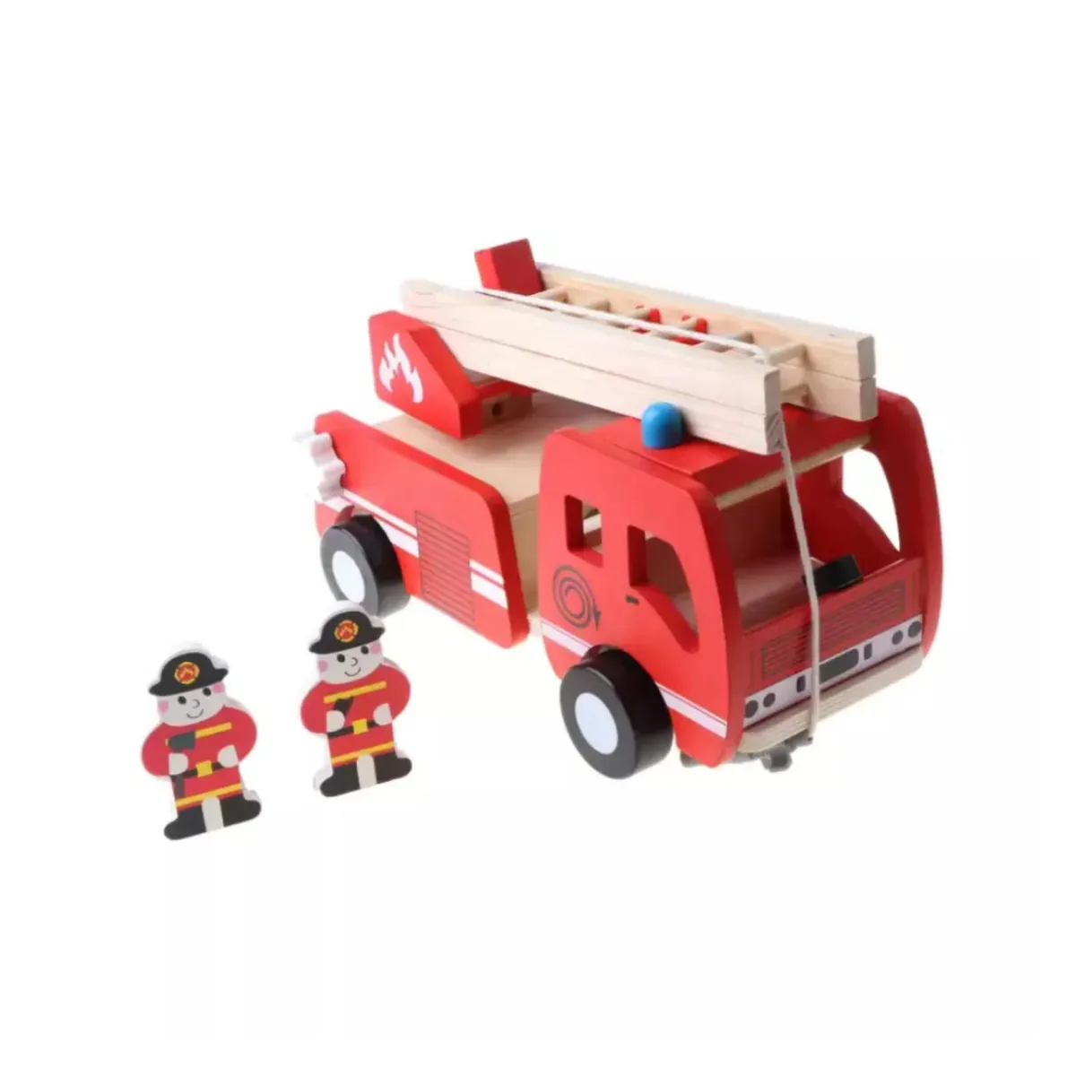 GENERICO - Juguete Camion De Bomberos De Madera Didactico Infantil