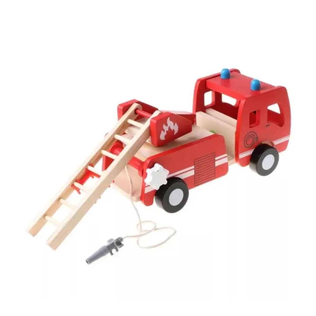 GENERICO - Juguete Camion De Bomberos De Madera Didactico Infantil