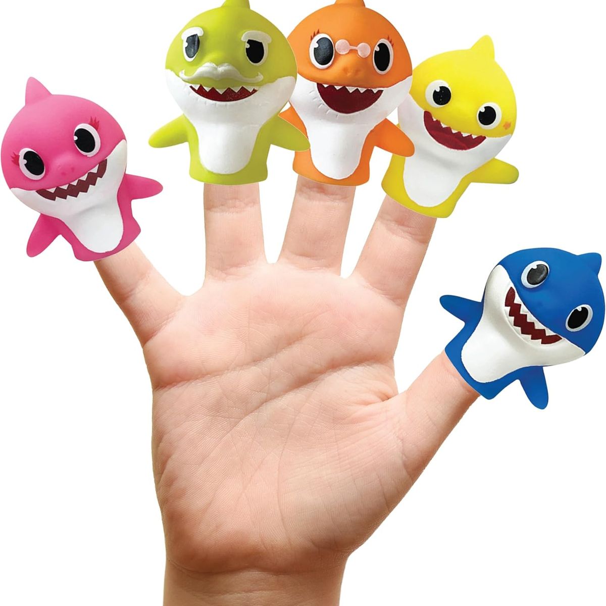 KUANGYE - Juego de Marionetas de Dedos Shark de 5 Piezas,Juguetes de baño, Hora de Cuentos, Juguetes de Playa