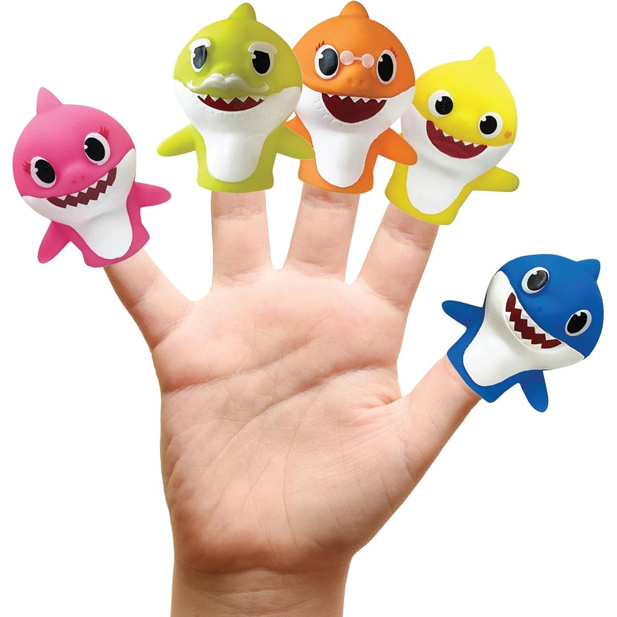 KUANGYE - Juego de Marionetas de Dedos Shark de 5 Piezas,Juguetes de baño, Hora de Cuentos, Juguetes de Playa