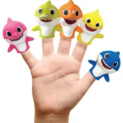 KUANGYE - Juego de Marionetas de Dedos Shark de 5 Piezas,Juguetes de baño, Hora de Cuentos, Juguetes de Playa