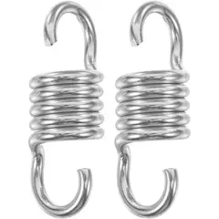KUANGYE - Pack 2 Resortes Acero Cromado Para Sillas Hamaca