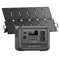 BLUETTI - Generador Solar Portátil 1800w1024 Wh Con220W Panel Solar Para Acampar, Travel, Emergencia Corte de Energía