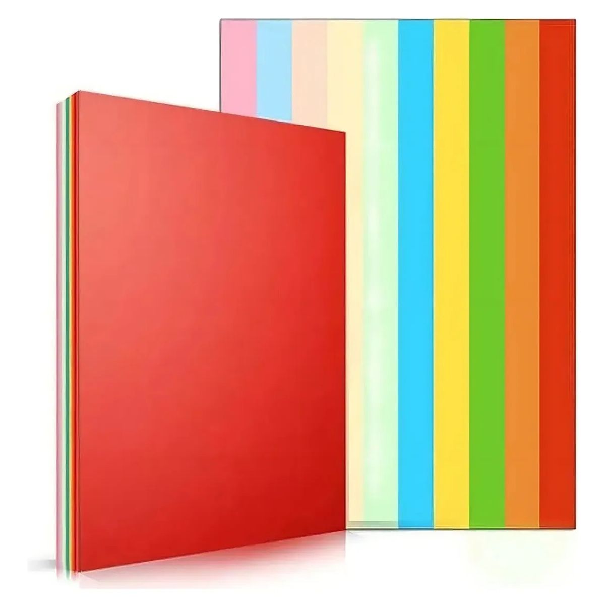 GENERICO - 200 Hojas Colores Resma Papel A5 Escolar  2 Packs