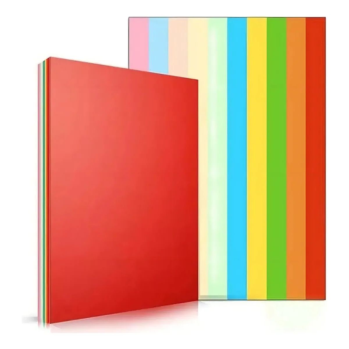 GENERICO - 200 Hojas Colores Resma Papel A5 Escolar  2 Packs