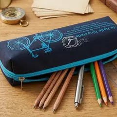GENERICO - Set 6 Estuche Bicicleta 19x4,5cm Color Azul