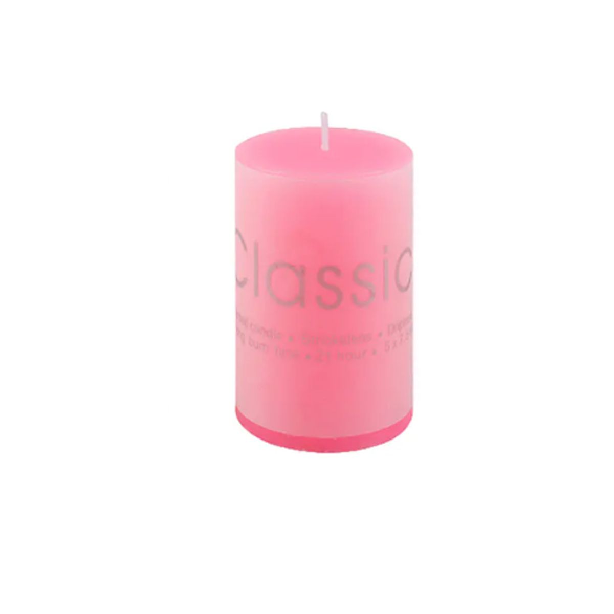 GENERICO - Set 6 Vela Aromática Cilindro 8cm Rosa