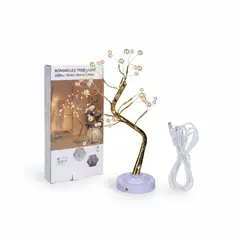 GENERICO - Lampara Velador Arbol Bonsai 36 Led Usb Decoracion Mesa