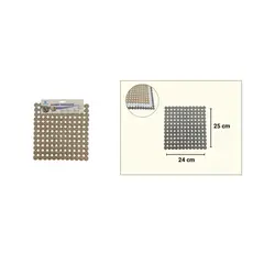 GENERICO - Alfombra tapete cuadrada PVC