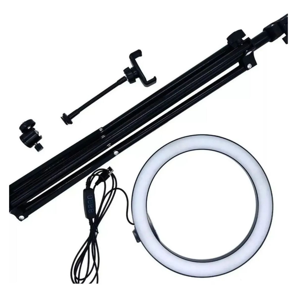 GENERICO - Aro De Luz 26cm Fotografia Iluminacion con Tripode 180cm