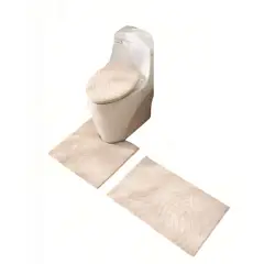 GENERICO - JUEGO PARA BAÑO DE 3 PIEZAS COLOR BEIGE