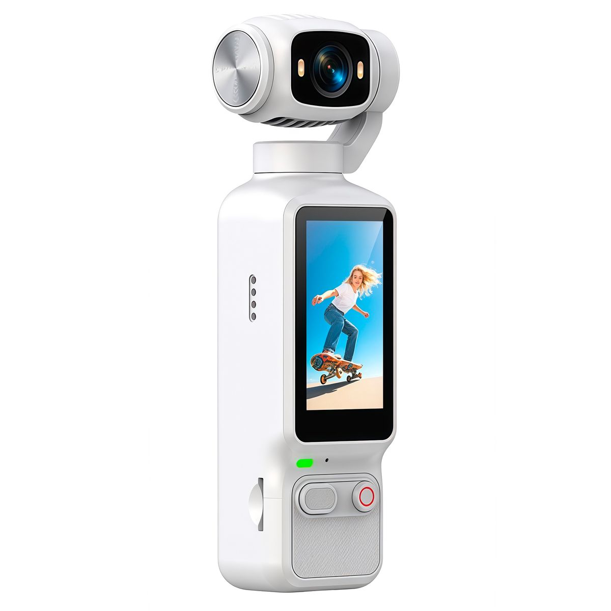 RENVMEXY - Cámara de Mano 4K Portátil 180° Girable para Deporte y VLOG