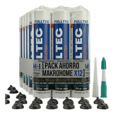 FULLTEC - Caja 12 Unid Sellador Silicona Negra Neutra No Corrosiva