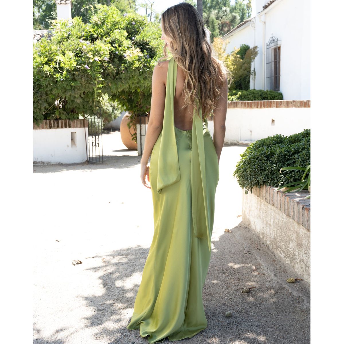 MI PLACARD - Vestido De Fiesta Budapest Verde Limon