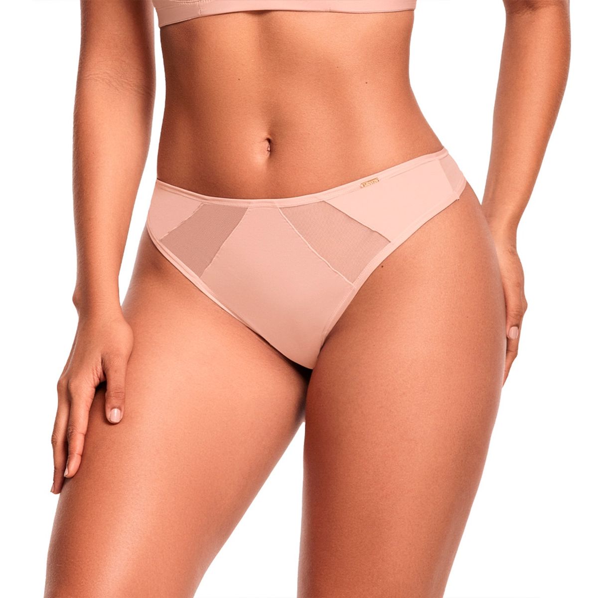 LAURA - CALZON BRASILERA CON CORTES LATERALES EN MESH  103423S0324
