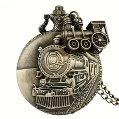 GENERICO - RELOJ DE BOLSILLO VINTAGE TREN LOCOMOTORA